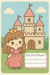 The Princess Notebook: Half ruled paper composition notebook for girls