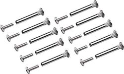 Metafranc - Parafusos de conexão, rosca M4, galvanizados, conjunto de 10 unidades Ideal para fixar peças de mobiliário, móveis, conector de armários, parafusos para móveis.