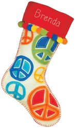 Dimensions Peace Signs Stocking Felt Applique Kit-19 Long