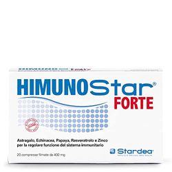 Himunostar Forte | Integratore Alimentare | Sistema Immunitario | Rinforza le Difese Naturali | Vitalità | Ingredienti Naturali | Astragalo Echinacea Papaya Zinco Resvaratrolo | 20 Compresse | Stardea