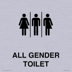 Female, Male and Non-gender specific Sign - 200x200mm - S20