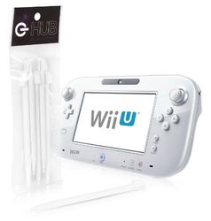 G-HUB Stylus for use on the Nintendo Wii U (Multi Pack of 5) - WHITE