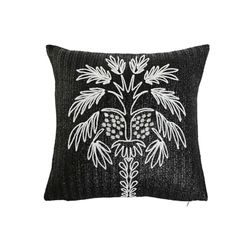 Home ESPRIT Kudde vit svart palm 42 x 15 x 42 cm