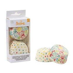 Decora 0339823 CF 36 Pirottini Baby e Pois, ø 50 x h32 mm, Carta da Forno