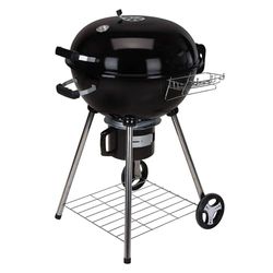 Wellhome Houtskoolbarbecue, H.99 cm, op 4 poten en wielen