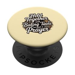 Divertente rurale tenuto insieme con spago e una preghiera PopSockets PopGrip Adesivo