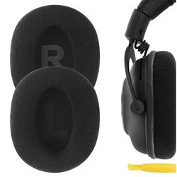 Geekria Comfortabele zachte velours vervangende oorkussens voor Logitech G Pro/Prox/ProX2/433/233 hoofdtelefoon oorkussens, reparatieonderdelen (zwart)