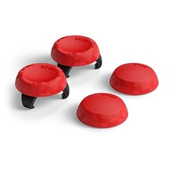 SCUF Control Thumbstick Grips - 4 Pack with 2 Bases - Tactic - Joystick Thumb Grips For Xbox One and Xbox Series X|S, PS4, PS5, Nintendo Switch Pro Controller - Red
