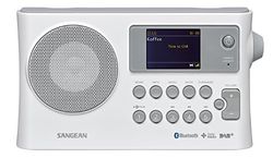 Sangean BTR-160 Radio numérique Portable Dab +/FM RDS/Bluetooth/Double Alarme (Blanc)