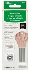 Clover Comb-Large Peine Picot-Grande, Plástico Metal, Gris Pardo