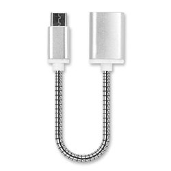 subtel USB C naar USB 2.0 Adapter I OTG Connector I 15 cm Nylon Gevlochten I Compatibel met Huawei P10, P20, P30, P40, P9, Y9, Huawei Nova, Huawei Mate serie I 5Gbps Overdrachtssnelheid I Zilver