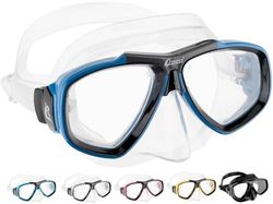 Cressi Focus - Maschera Snorkeling Sport Subacquei Regolabile Unisex, Maschera Subacquea Adulti Ragazzi Compatibile con Lenti Graduate -1.00 > -8.00 e Diotrie 0.5, Maschera Sub Aderente Antiacqua, Blu