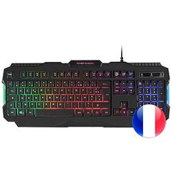 Mars Gaming MRK0FR, Teclado Gaming, Iluminación RGB Rainbow, Antighosting, Idioma Francés