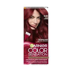 Garnier Color Sensation Coloration - Rouge Profond 6.60 - Coloration Crème Permanente -Tous Types de Cheveux - Couleur jusqu'à 10 Semaines & Couvre les Cheveux Blancs 100%