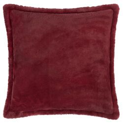 Furn. Cojín Kallu de Piel sintética con Relleno de poliéster: Suave y Esponjoso, con Borde Oxford (Berry - 45x45cm)
