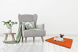 Elegant Tparancio Tappetino per Cani con Cerniera Sfoderabile, Microfibra anallergica, Arancio, 60 x 100