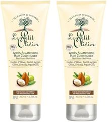 LE PETIT OLIVIER - Après-Shampooing Crème Soin Nutrition - Huiles D'Olive, Karité & Argan - Nourrit, Répare & Protège - Cheveux Secs & Abîmés - Sans Silicone Sans Sulfate - Fabriqué en France - 200 ml