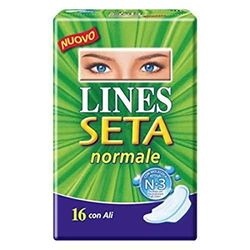 Lines - Seta Normal - Compresas con alas - 16 unidades