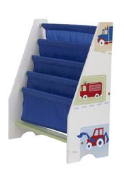 Hellohome Prateleira infantil com design de veículos, madeira, branco, 60,00 x 51,00 x 23,00 cm
