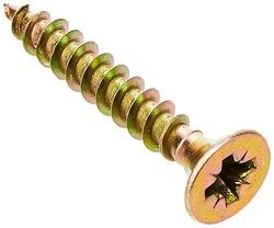 ForgeFix Multi-purpose Single Thread Screws | 6,0 x 40 mm, zinco amarelo assivado, Box 200