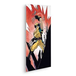 Komar X-Men Wolverine slits canvas bild i äkta träram storlek 30 x 60 cm Marvel barnrum