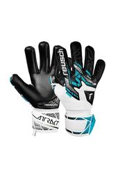 Reusch Attrakt Gold NC Junior keepershandschoenen, gripvaste en ademende voetbalhandschoenen, voor kinderen en jongeren, voor jongens en meisjes, geschikt voor alle weersomstandigheden en speelvelden