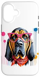 Paint Art Bloodhound Bloodhounds St. Hubert Hound Custodia per iPhone 16