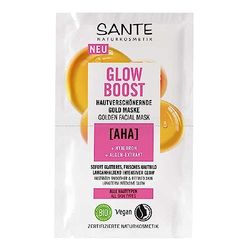 SANTE Naturkosmetik Glow Boost - Maschera dorata con estratto di alghe, 8 ml