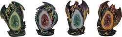 Nemesis Now Geode Keepers zestaw czterech figurek 12 cm złoty, żywica