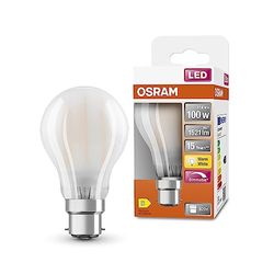 OSRAM LED Superstar Classic A100 LED Dimmabile LED per base B22D, forma di pera, GL FR, lume 1521, bianco caldo, 2700k, sostituzione per lampadine da 100 w convenzionali, 1 pacco