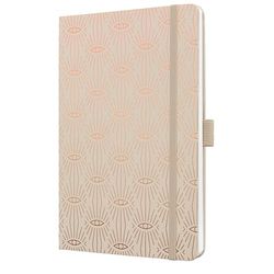 SIGEL JN357 Notizbuch Jolie, ca. A5, liniert, beige, kupfer: Notebook Jolie, Beauty, Mystic Sand, Hardcover