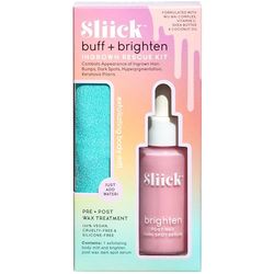 SALON PERFECT SLIICK BUFF & BRIGHTEN INGROWN RESCUE KIT guanto e siero per eliminare i peli incarniti, con guanto esfoliante e siero illuminante per ceretta brasiliana