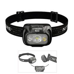Nitecore NU33 - Torcia frontale 700 lumen, USB C, ricaricabile, con luce rossa