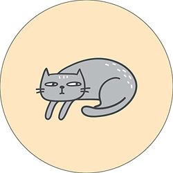 Bonateks, Round Digital Printed Mouse Pad, Non-Slip Base, for Office and Home, Diameter:22cm