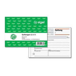 SIGEL QU615 Receipt Pad A6 Landscape 50 Sheets Made from Sustainable Paper