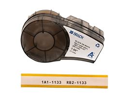 Brady Self-Laminating Vinyl Tape for BMP21-PLUS; BMP21-LAB; BMP21, 25.40 mm x 4.30 m, Black on White, Translucent/White