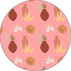 Bonateks, Round Digital Printed Mouse Pad, Non-Slip Base, for Office and Home, Diameter:22cm