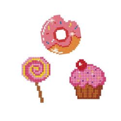 Pracht Creatives Hobby DTZ12-008 Diamond Dotzies - Juego de 3 pegatinas brillantes para diseñar uno mismo y decorar , color/modelo surtido