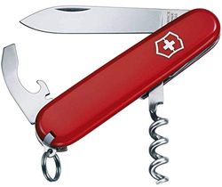 Victorinox Waiter, coltello tascabile, 9 funzioni (lama grande, apribottiglie, spelafili), rosso