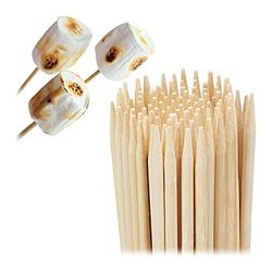Relaxdays Madera, 300, Palillos Largos, 40 cm, Palos de Bambú para Pinchos, Ø 4 mm, marrón Natural, 300er Set