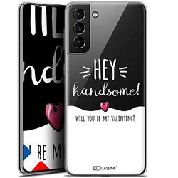 Caseink fodral för Samsung Galaxy S21 Plus (6.7) [Gel HD-mönster tryckt i Frankrike kärlek Saint Valentine kollektion design Hey Handsome! - mjuk - ultratunn]