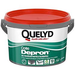 Quelyd Colle Pour Plaques Depron et Revêtement Isolants - Isolation Mur et Plafond - Maintien Immédiat -Sans Solvant - 1 Seau 3 kg