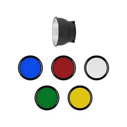 Rollei Riflettore - Riflettore di alta qualità con angolo del fascio di 45 ° e 5 filtri colorati, con connessione Bowens