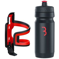 BBB Cycling bidonhouder fiets combo fuelttank waterfles BBC-40C, zwart-rood, 550 ml
