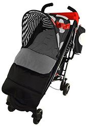 Voetenzak/Gezellige tenen compatibel met OBaby Tiny Tatty Teddy kinderwagen Dolfijn grijs