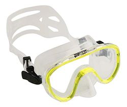SEAC Marina, Maschera da Snorkeling in Silicone per Bambini, Trasparente/Giallo