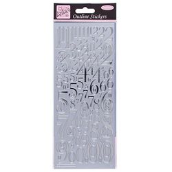 Anita's Mixed Numbers Outline Stickers - Zilver