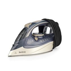 Beldray BEL01621 Titanium Powerlite Steam Iron – Ceramic Soleplate, Auto Shut-Off, 200g/min Steam Shot, 320ml Water Tank, 3m Power Cord, Preheat & Ready Indicator Lights, Variable Temperature Control