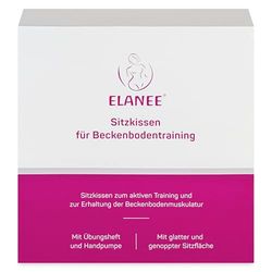 ELANEE Sittdyna för bäckenbottenträning för träning av bäckenbottenmusklerna, inklusive handpump och övningshäfte, 1 styck, grå (708-V1)