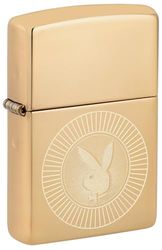 Zippo Playboy Rabbit Head Design High Polish Brass Pocket Lighter